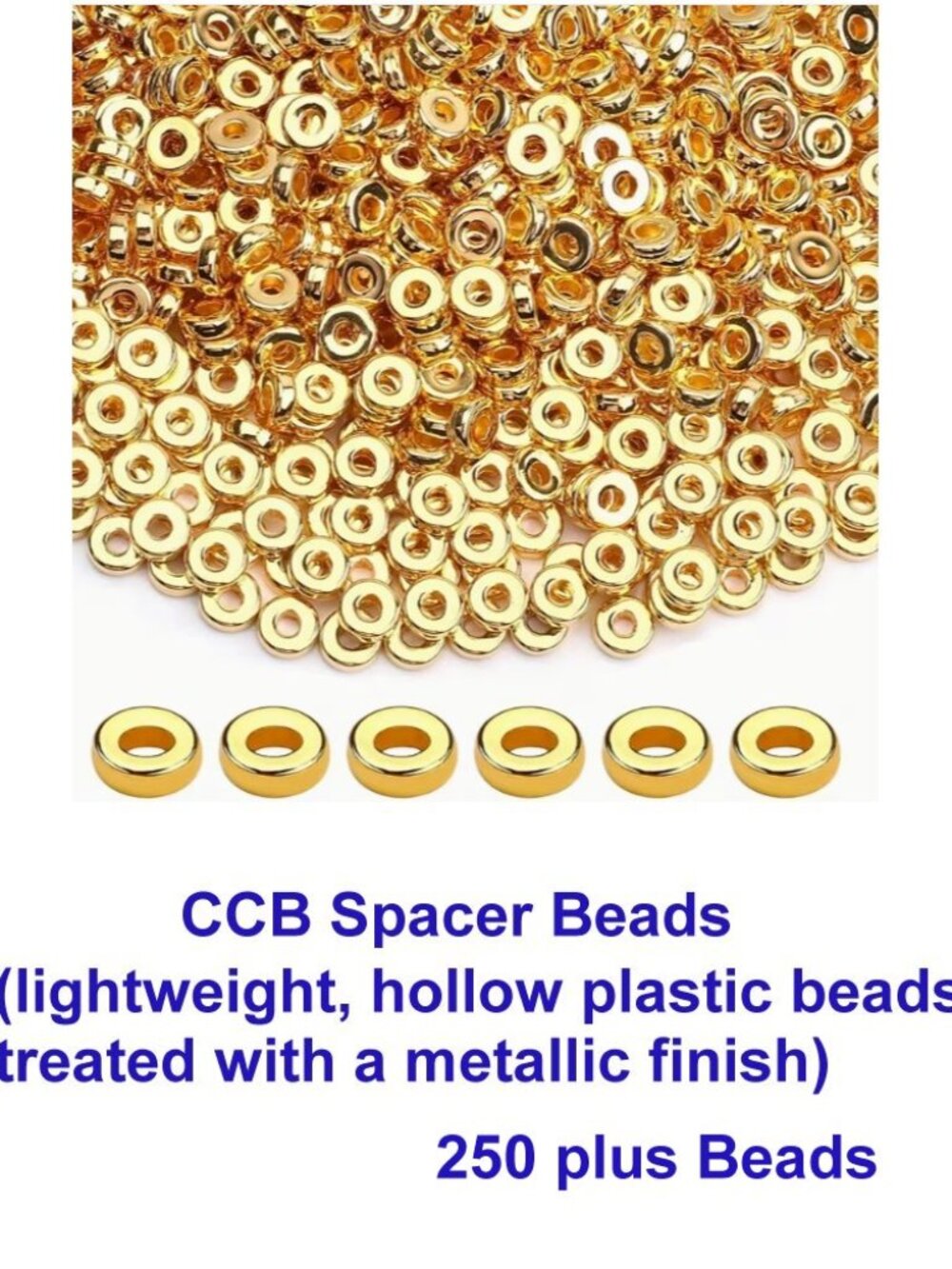 CCB Spacer Beads 250plus Beads 6mm
